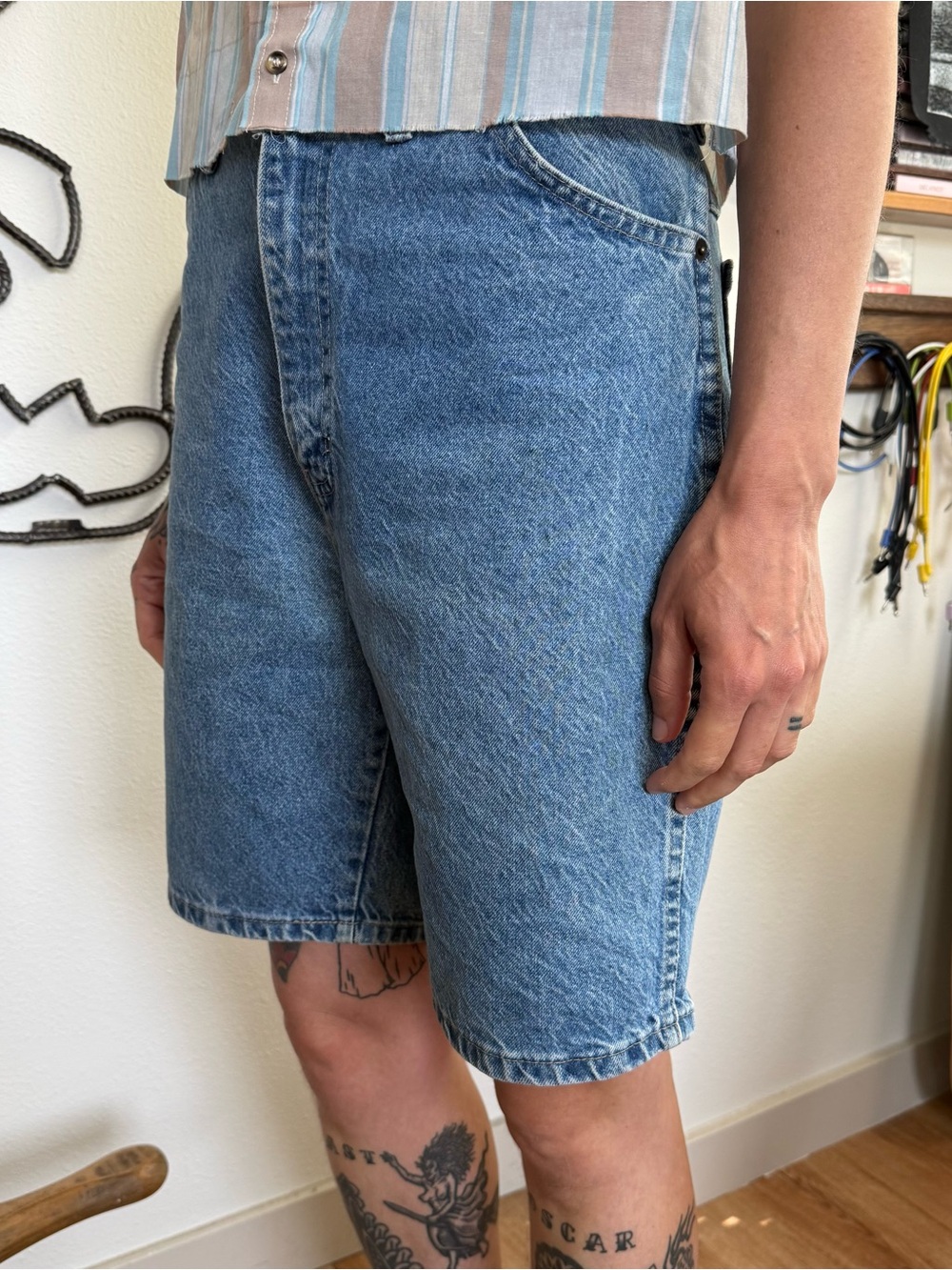Vintage 80s 90s Jorts Denim Shorts USA ~ Size 28 - Picture 3 of 8